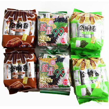 金响卷混装（99能量棒，海苔卷，巧克力卷）180g*6（每种口味各2包）