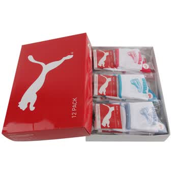 PUMA 彪马 亲情家庭运动休闲棉袜 礼盒装 每款颜色各一 20-22cm