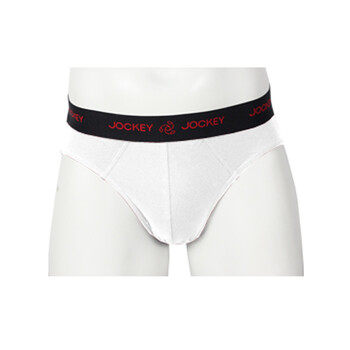 Jockey居可衣 男式棉氨3D三角裤 JJ1101446 110白色 XL