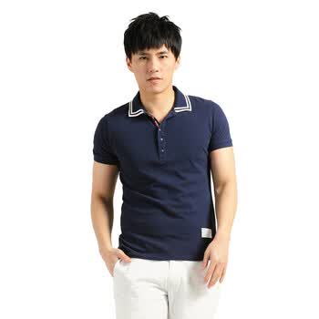 I'm David爱大卫夏装 韩国版休闲时尚T恤DLTS313J 藏青色/NA 185/110/XXL