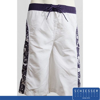 舒雅 schiesser 男士动感侧线沙滩裤 39-1324 000白色 XL
