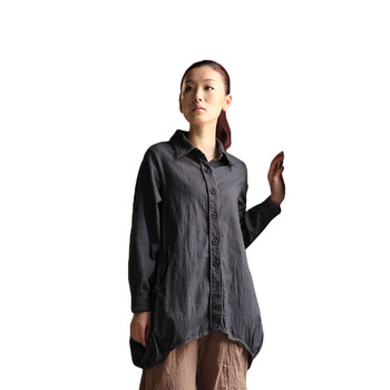 茵曼Inman 2012 新品女装衬衣B8991 深灰色 XL