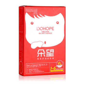 朵望 精装鳕鱼肝油软胶囊 天然橙味（6岁以内宝宝适用） 1-6岁