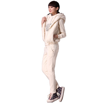 沃祖 2013<em>秋冬装女式</em>帽衫<em>马甲休闲</em>裤装三件套