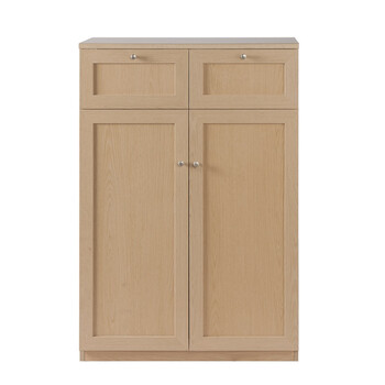 好事达 双门双抽储物柜(浅橡木色)0058(2)