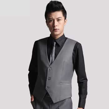 JUSTAR+2013新款男士免烫西装马甲潮背心无袖西服