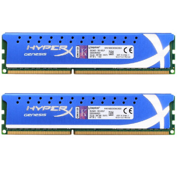 金士顿(Kingston)骇客神条 Genesis系列 DDR3 1600 8GB(4Gx2条)台式机内存(KHX1600C9D3K2/8GX)