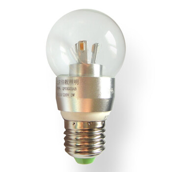 
                                        倍靓照明 LED 360度仿白炽灯泡 E27 3W 正白 正白 磨砂罩                