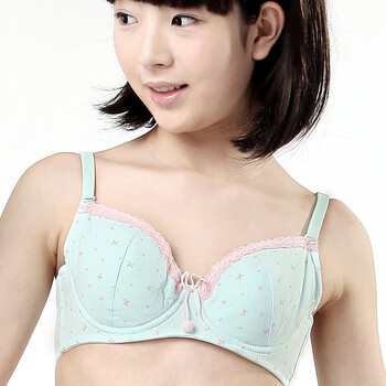 春夏新品可娃衣定型少女文胸纯棉软钢圈上托