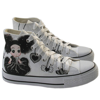 城市公主2014新款彩绘鞋韩版中帮休闲透气布