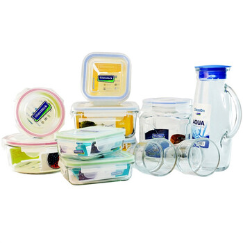 【京东自营】三光云彩GLASSLOCK 钢化玻璃保鲜盒11件套组