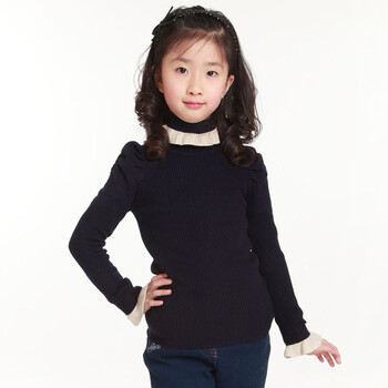 小孩高领衣服 小孩衣服夏装女3-4岁