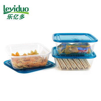 
                                        乐亿多（Leyiduo）欢乐叠塑料保鲜盒套装 微波加热饭盒便当盒 冰箱收纳储物盒 密封防漏六件套                