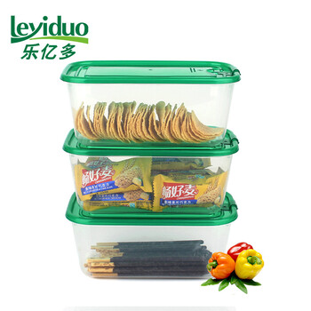
                                        乐亿多（Leyiduo）欢乐叠塑料保鲜盒套装 微波加热饭盒便当盒 冰箱收纳储物盒 密封防漏六件套                