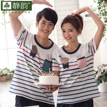 <em>静韵</em>2014新款夏季<em>男士</em>女士<em>睡衣</em>女可爱熊熊短