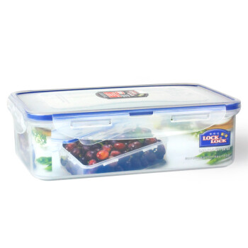 
                                        乐扣乐扣（LOCK&LOCK） 保鲜盒塑料储物盒HPL824C1.6L分隔餐盒饭盒便当盒                