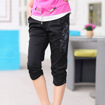 SCOFIELD <em>休闲</em>褶皱呢料<em>马裤</em> 女式靴裤中裤/女