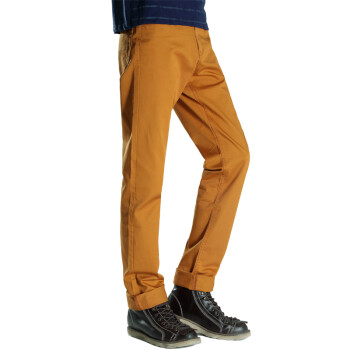 威比伦 秋季新品 男装直筒修身长裤 休闲直筒长裤 xx113007 橙色 32