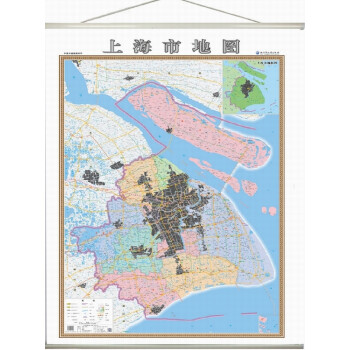 上海市地图挂图 上海政区图 2014最新 1.4米*1