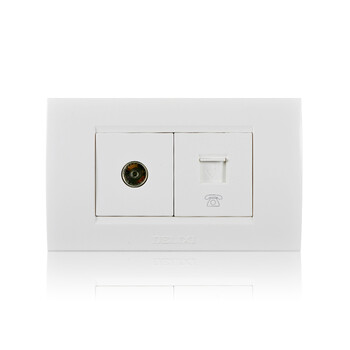 德力西118型开关插座电视电话插座电话线插座