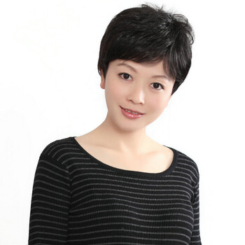 玫瑰雨假发 女士假发 假发短发 中老年假发 妈妈假发 长脸也适合 健康