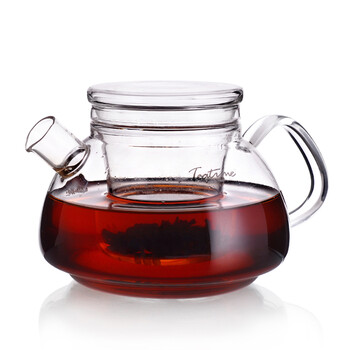 听海品茗Teatime 整套大摩卡工夫茶具  含玻璃大容量茶壶双层茶杯茶座茶盘套装