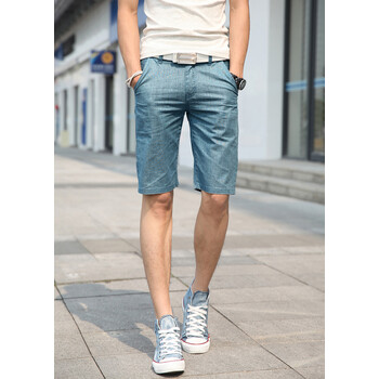 2014<em>夏</em>新款男装休闲<em>短裤男</em>亚<em>棉麻</em>5五分裤男士