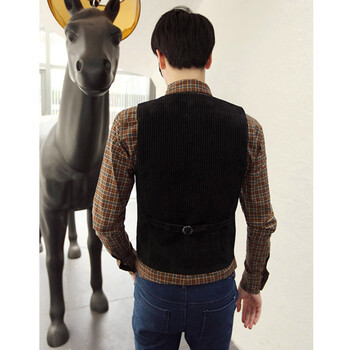 <em>货到付款</em> 春秋季男式<em>马甲</em>新款男士英伦风格竖