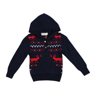 男童<em>毛衣动物</em>图案套头衫