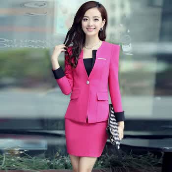 <em>幸福</em>时光 2014韩版<em>女士</em>正装工作西服套装<em>套裙</em>