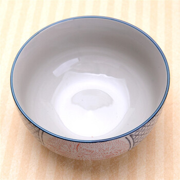 山田烧陶瓷碗套装 釉下彩(7英寸)日式餐具和风汤碗大面碗(2只装) 满天星