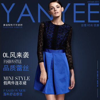 货到付款】颜域2014春装新款优雅气质女人味蕾丝