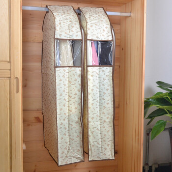 百草园 小熊系列环保 布艺 立体 衣服收纳 防尘罩 2枚装110cm