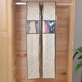 百草园 小熊系列环保 布艺 立体 衣服收纳 防尘罩 2枚装110cm