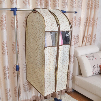 百草园 小熊系列环保 布艺 立体 衣服收纳 防尘罩 2枚装110cm