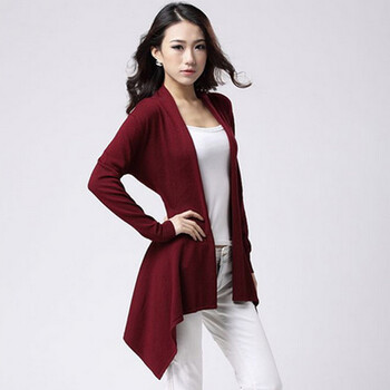 绒利斯特春秋新款女士中<em>长款</em>宽松韩版<em>羊绒针织</em>