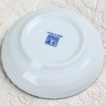 日本韩国进口陶瓷器餐具美浓烧参宝牡丹圆形深盘 8.25寸