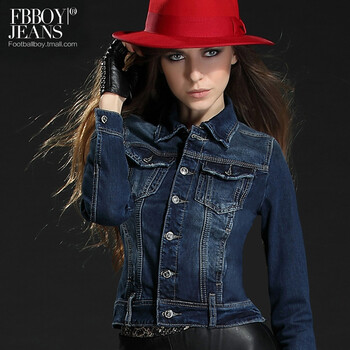 FBBOY2014<em>春季</em>新款牛仔<em>外套 女长袖</em>上衣短款