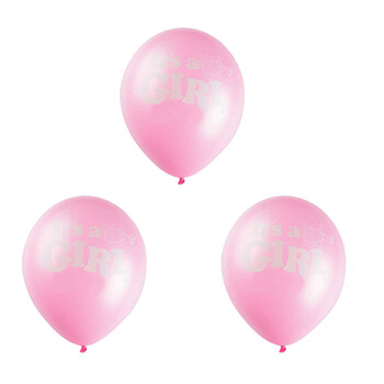 
                                        孩派（HihgParty） 生日派对装饰气球12寸乳胶气球周岁米奇男女宝宝笑脸气球1个 粉色女宝宝                