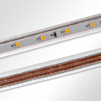 朗硕 LED贴片灯带SMD3528-60珠灯带背景灯220V暗槽灯软灯条 蓝