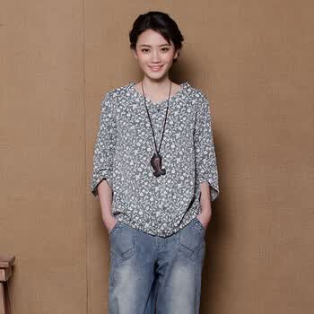 一尚 2014新款<em>夏装女</em>休闲长袖衬衫纯棉防晒衫