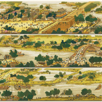 
                                        世轩十字绣 精准印花客厅挂画清明上河图中国古典挂画十字绣收藏珍品 6米精准印花棉线                