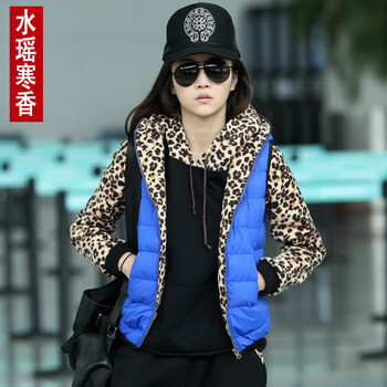 水瑶寒香 <em>女式</em>卫衣三件套 羽绒<em>棉马甲</em>连帽套头