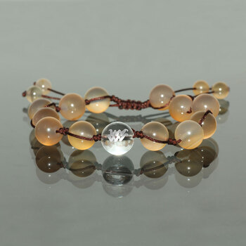 比坚尼 柠檬爱语 天然黄玉髓女款手链 十二星座