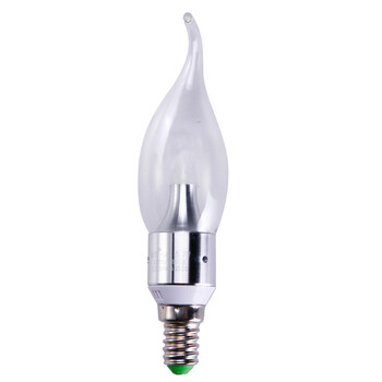 VNC 新一代360度发光LED灯泡蜡烛灯3WE14水晶灯光源360L01/K01 正白光K01