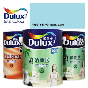 多乐士dulux竹炭清新居a682五合一无添加墙面乳胶漆 无添加五合一底漆