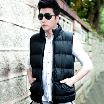 2014春秋新款男士秋冬装休闲棉马甲韩版羽绒棉背