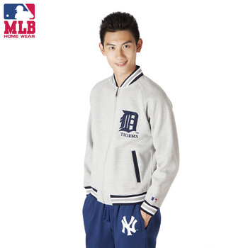 MLB美职棒秋冬男式老虎队<em>棒球领开衫</em>拉绒家
