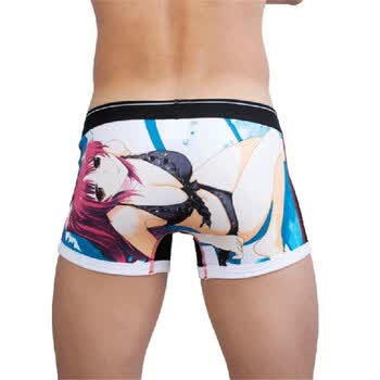 <em>男士内裤</em> 性感<em>内裤</em> <em>可爱</em>美女卡通印花图案<em>内裤</em>