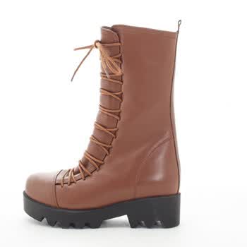 <em>维杜拉</em> vedullar 新品<em>女鞋</em> 牛皮橡胶底拉链平跟